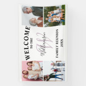 Welcome Monogram & Foto Family Wiedersehen Banner (Vertikal)