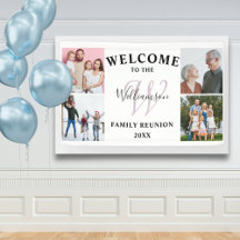Welcome Monogram & Foto Family Wiedersehen