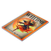 Welcome Mortal Halloween Hexe Notizblock (Linke Seite)