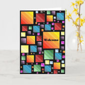 Welcome Mosaic Karte (Gelbe Blume)