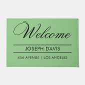 Welcome|Name|Address Modern Fußmatte (Vorderseite)