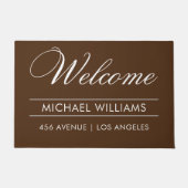 Welcome|Name|Address Modern Fußmatte (Vorderseite)