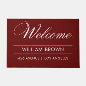 Welcome|Name|Address Modern Fußmatte (Vorderseite)