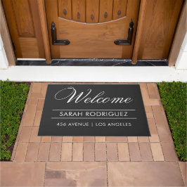 Welcome|Name|Address Modern Fußmatte