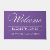 Welcome|Name|Address Modern Fußmatte (Vorderseite)