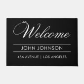 Welcome|Name|Address Modern Fußmatte (Vorderseite)