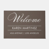 Welcome|Name|Address Modern Fußmatte (Vorderseite)
