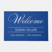 Welcome|Name|Address Modern Fußmatte (Vorderseite)