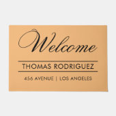 Welcome|Name|Address Modern Fußmatte (Vorderseite)