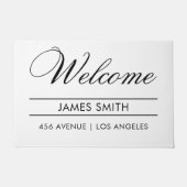 Welcome|Name|Address Modern Fußmatte (Vorderseite)