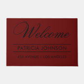 Welcome|Name|Address Modern Fußmatte (Vorderseite)