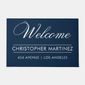 Welcome|Name|Address Modern Fußmatte (Vorderseite)