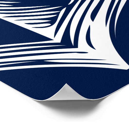 Welcome Nautic Brautparty Anchor Navy Poster (Ecke)