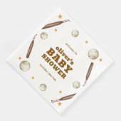 Welcome Neutral Batter Up Baseball Baby Shower  Serviette (Ecke)
