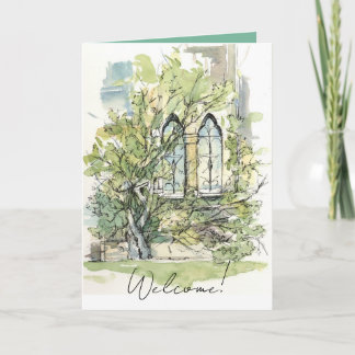 Welcome New Church Member Ivy Windows Karte