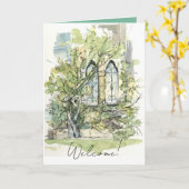 Welcome New Church Member Ivy Windows Karte (Gelbe Blume)