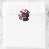 Welcome New U.S. Citizen Patriotic Round Sticker (Tasche)