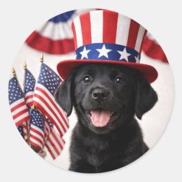 Welcome New U.S. Citizen Patriotic Round Sticker