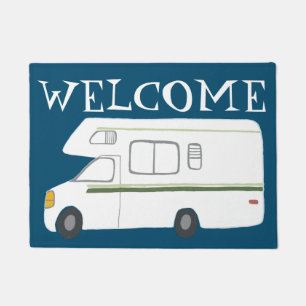 WELCOME Niedlich Camper Vintag Motorhome Kunst, Di Fußmatte