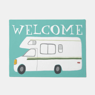 WELCOME Niedlich Camper Vintag Motorhome Kunst, Di Fußmatte