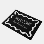 Welcome Now Please Leave Funny Introvert Fußmatte (Schrägansicht)