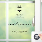 Welcome Opening Stunden Lingerie Store transparent Fensteraufkleber (Zuhause)