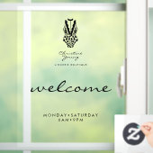 Welcome Openings Stunden Lingerie Store Transparen Fensteraufkleber (Zuhause)