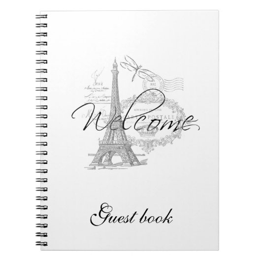 Welcome Paris theme Guest Buch (Vorderseite)