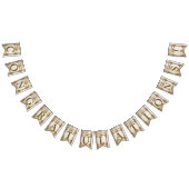 Welcome Party Gold Verziert Rectangle Dimond Blume Wimpelkette (Alle)