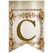 Welcome Party Gold Verziert Rectangle Dimond Blume Wimpelkette (Erste Fahne)