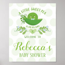 Welcome Party Signs Sweet Pea Baby Shower Boy