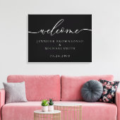 Welcome Party Simple Wedding Modern Black Leinwanddruck (Insitu (Wohnzimmer))