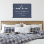 Welcome Party Simple Wedding Modern Navy Leinwanddruck (Insitu (Schlafzimmer))