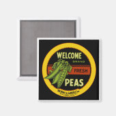 Welcome Peas Label New York Magnet (Vorderseite/Rückseite)