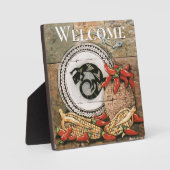 "Welcome" Placque, Southwest-Style Tile Design Pla Fotoplatte (Vorderseite)