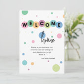 Welcome Polka Dots Grußkarte Karte (Stehend Vorderseite)