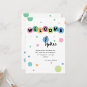 Welcome Polka Dots Grußkarte Karte (Vorderseite/Rückseite Beispiel)