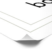 Welcome Poster Baby Shower Simple Cute Bunny (Ecke)