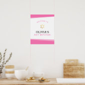 WELCOME POSTER bat mitzvah simple angles pink (Küche)