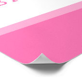 WELCOME POSTER bat mitzvah simple angles pink (Ecke)