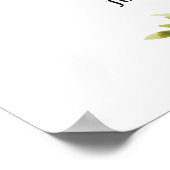 Welcome Poster Wedding Pink Floral Reception (Ecke)