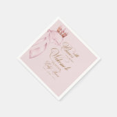 Welcome Princess Baby Shower Gold Pink Girl Serviette (Ecke)