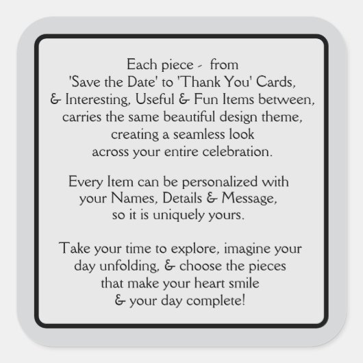 Welcome Pt 2 Quadratischer Aufkleber (Vorderseite)