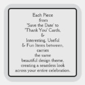 Welcome Pt 3 Quadratischer Aufkleber (Vorderseite)