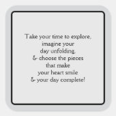 Welcome Pt 5 Quadratischer Aufkleber (Vorderseite)