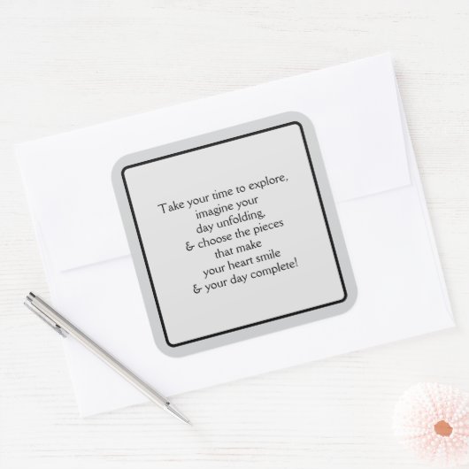 Welcome Pt 5 Quadratischer Aufkleber (Umschlag)