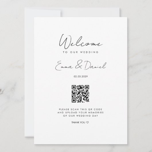 Welcome QR Code Wedding Galerie (Vorderseite)