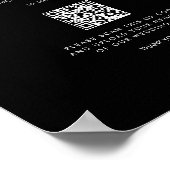 Welcome QR Code Wedding Galery Black Poster (Ecke)