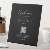 Welcome QR Code Wedding Galery Black Sockelschild (In Situ)