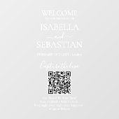 Welcome QR Code Wedding Mirror Decal Custom Vinyl Fensteraufkleber (Blatt)